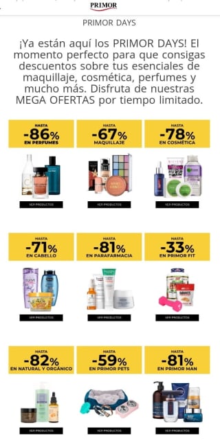 Hasta -86% de Descuento en web y app.