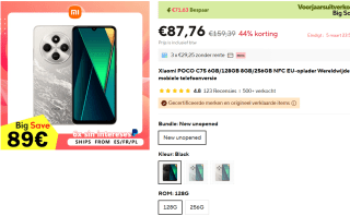 Poco C75 6GB/128GB voor €87,76 bij Aliexpress