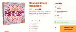 White Goblin Games Gezelschapsspel Mandala Stones 130-delig voor €10 bij Whitegoblingames