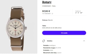 Reloj de Hombre Rotary COMMANDO por 97€