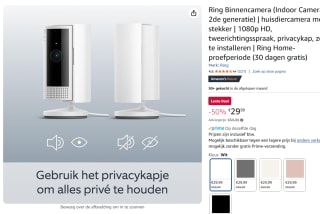 Ring Indoor Cam 2nd gen (Wit) voor €29,99 bij Amazon