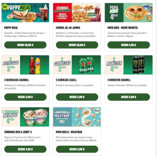 Pizza gratis desde La App de Papa Jhons por pedidos de 15€ y todas las ofertas actuales