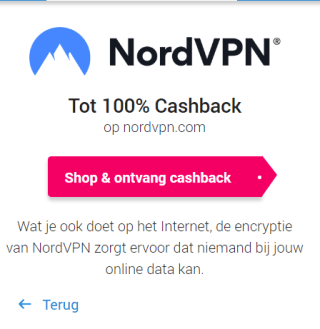 100% Cashback op NordVPN via CashbackXL