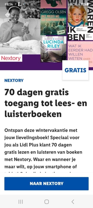 Nextory 70 dagen gratis lees- en luisterplezier via de Kidl app