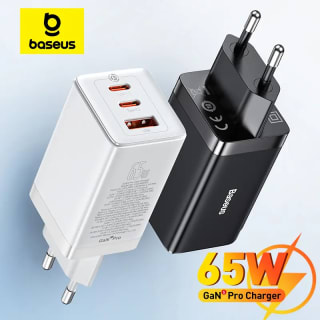 Cargador Baseus GaN con Carga Rápida de 65W por 14,63€