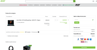 Portatil Gaming Acer Nitro 16 i7 14650HX 16GB 1TB SSD RTX 4050 16" IPS 165Hz W11 Home por solo 954,03€