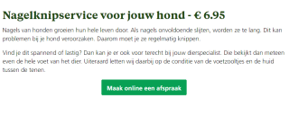 Gratis honden nagelknipservice bij Welkoop