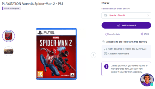 Earn Marvel's Spider-Man 2 for PlayStation 5 from Currys as low as £59.49