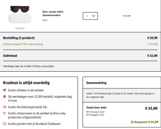 Marc Jacobs 445/S Dameszonnebril voor €15 bij Kruidvat