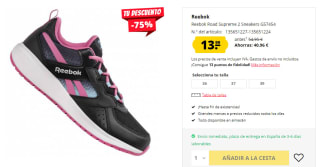 Zapatillas para Mujer Reebok Road Supreme 2 por 13.99€