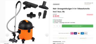 Monzana Nat- Droogstofzuiger 3-in-1 voor €49,95 bij Deubaxxl