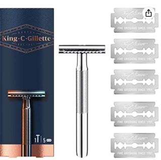 King C Gillette Safety Razor Scheermes + 5x vervangingsmessen voor €8,99 bij Amazon.nl