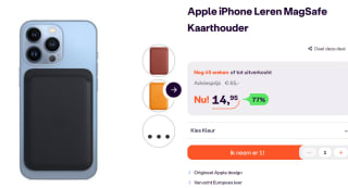Apple iPhone leren MagSafe Kaarthouder (5 kleuren) voor €14,95 bij iBood
