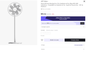 Ventilador de Pie WiFi 24W Xiaomi Smart Standing Fan 2 Pro por 74.99€