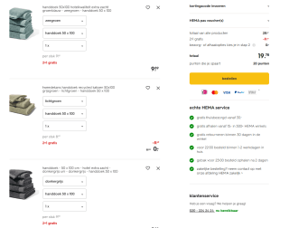 2+1 gratis op hotel- en tweedekans badtextiel bij de Hema