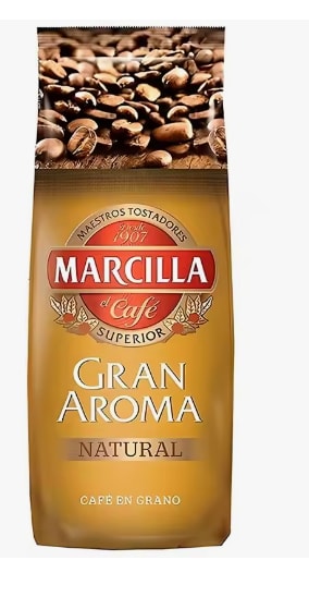 Café Marcilla Gran Aroma Natural en grano 1kg por 13,19€ (Cuenta Nueva 7.92€)