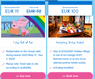 Tickets voor Peppa Pig Park Beieren voor €19. p.p.