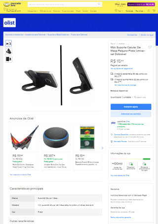Mini Suporte para Celular De Mesa - R$ 15,44