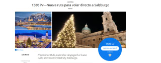 vuelo directo entre Madrid y Salzburgo. desde 158€ i/v