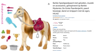 Barbie Mysteries The Great Horse Chase Dans- en Showpaard voor €13,29 bij Amazon