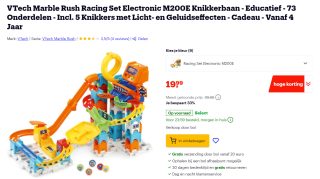 VTech Marble Rush M200E elektronische race set voor €19,99 bij Bol.com