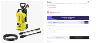Hidrolimpiadora de alta presión para exteriores 110 bar Karcher K2 Power Control por 62.14€