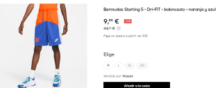 Bermudas de Basket para Hombre Nike Starting 5 - Dri-FIT por 9.99€