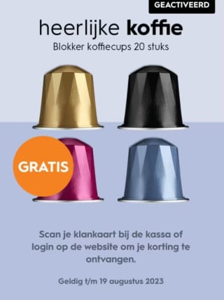Gratis doosje Blokker koffiecupjes via de app van Blokker