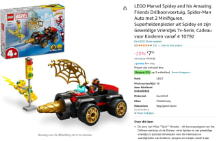 LEGO Spider-Man 10792 Drilboorvoertuig voor €7,85 bij Amazon