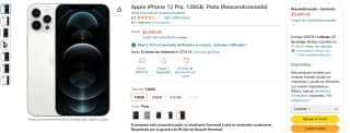 iPhone 12 Pro 128GB Reacondicionado por $7,956 en Amazon