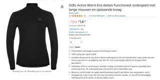 ODLO's Active Warm-basis shirt met col voor €14,03 bij Amazon