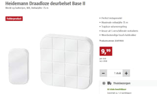 Heidemann Draadloze Weerbestendige deurbelset Base II voor €9,99 bij Bauhaus