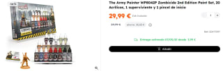 The Army Painter WP8042P Zombicide 2nd Edition Paint Set, 20 Acrílicos, 1 superviviente y 1 pincel de inicio por 29.99€
