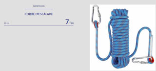 Corde d'escalade de 60m à 7,99€