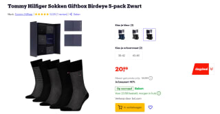 Tommy Hilfiger Sokken Giftbox Birdeye 5-pack Zwart voor €20,99 bij Bol