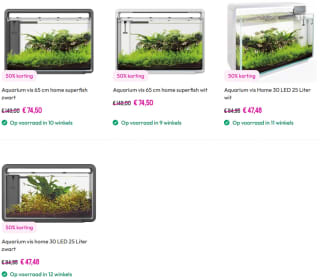 50% korting op aquarium Home of Capri bij Ranzijn