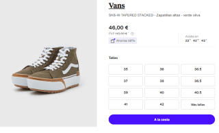 Botines Casual para Mujer Vans SK8-HI TAPERED STACKED por 41.4€