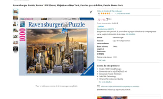 Puzle de 1000 piezas Majestuosa New York marca Ravensburger por 7,99€