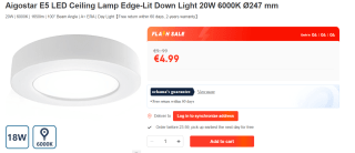 Aigostar LED Plafondlamp voor €4,99 bij Ochama