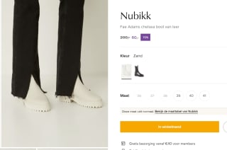 Nubikk Fae Adams chelsea boot van leer voor €60 bij de bijenkorf