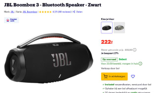 JBL Boombox 3 - Bluetooth Speaker - Zwart voor €222 bij Bol