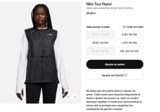 Nike Tour Repel - Veste sans manches de golf pour femme à 99,99€