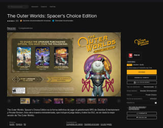 Juego The Outer Worlds Spacer's Choice Edition Gratis con Epicgames