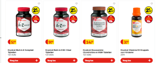 Kruidvat Vitaminen, Mineralen en Supplementen 2e halve prijs.