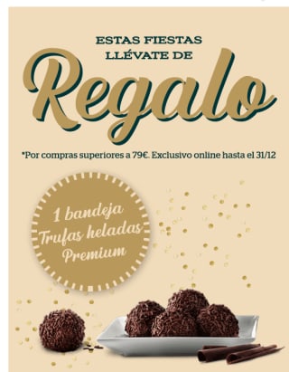 Regalo bandeja trufas prmium por compras +79€