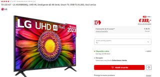 TV LED 43" LG 43UR80006LJ UHD 4K por 333€