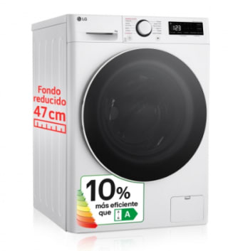 Lavadora LG F2WR5S09A0W, 9 kg, Carga Frontal, 1200 rpm + cupón 59,85€ por 399€