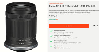 Canon RF-S 18-150 mm f/3.5-6.3 IS STM voor €399 bij Digimaxx