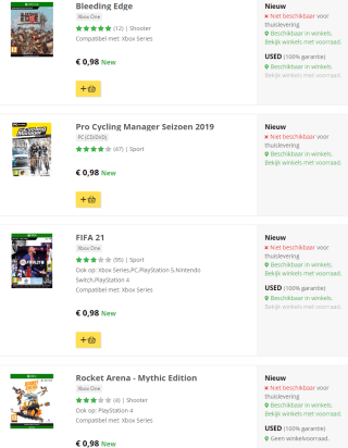 Games vanaf €0,98 bij Game Mania