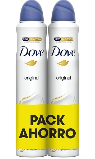 Pack de 2×200ml Dove Spray desodorante para mujer por 4,45€.